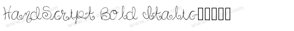 HandScript Bold Italic字体转换